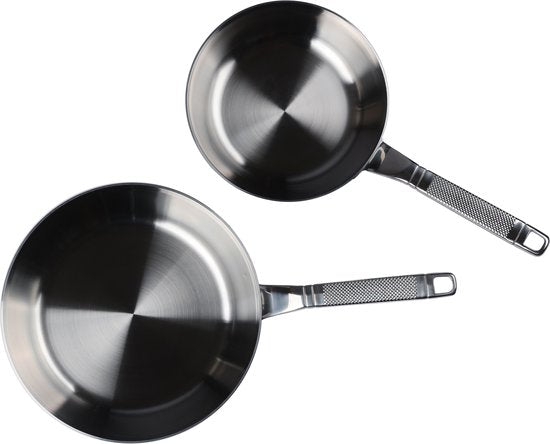 Set de poêles à frire - Saveur Selects - Ø20 et Ø25 cm - Acier inoxydable - Sans PFAS - Compatible induction