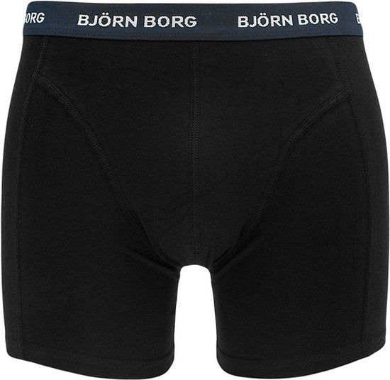 Björn Borg - Caleçon Hommes 3-Pack Boxers Contrast Solids - Noir - Taille XXL