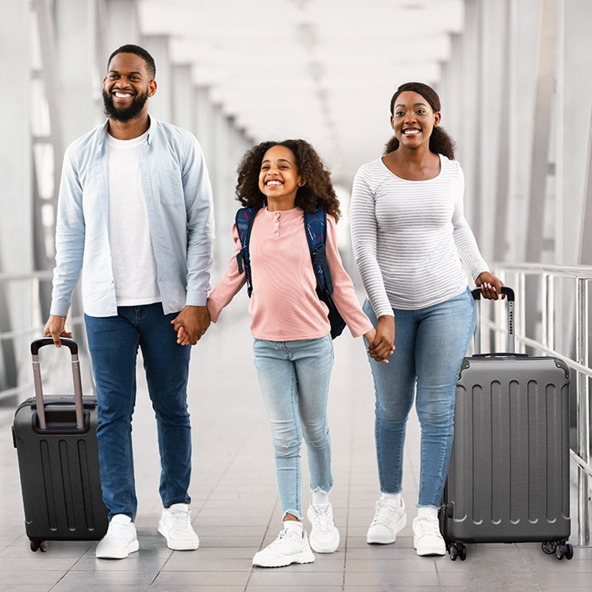 TRVLMORE Set de valises - 2 pièces - 38L (bagage à main) + 110L - Gris foncé