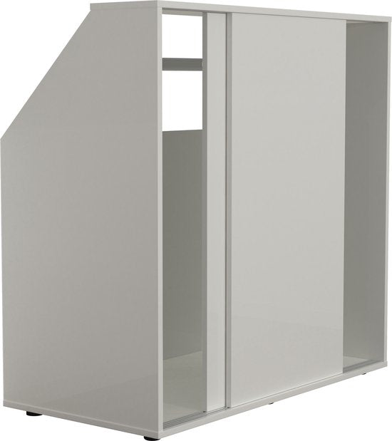 Armoire mur incliné chambre mansardée portes coulissantes - tringle à linge - armoire de rangement adaptée aux murs inclinés