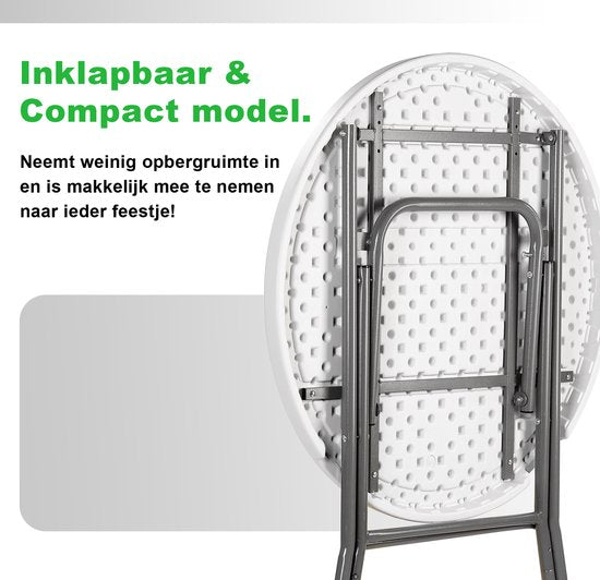 Bardi 2 x Bartable pliable 80 x 110 cm. Blanc