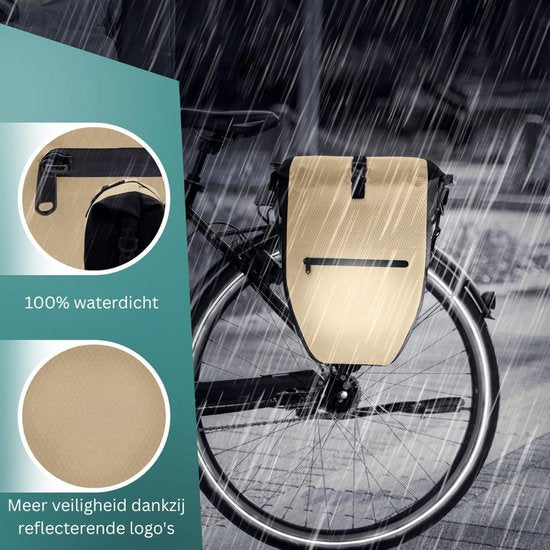 DailySupplies® Sacoche de vélo simple - Sacoches de vélo imperméables pour porte-bagages - Sac de transport avec bandoulière et poignée