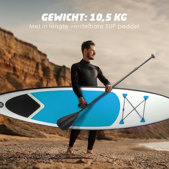 Dunlop Inflatable Sup Board avec accessoires - Bleu/Blanc - 305 x 71 x 10 cm