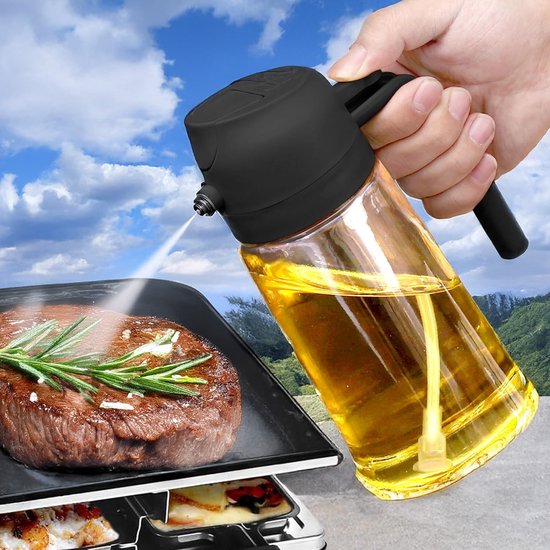 Pulvérisateur d'huile avec bec verseur - Bouteille de pulvérisation d'huile d'olive - Pulvérisateur d'huile de friture pour Cuisine - Cuisson - Accessoires BBQ - Luft