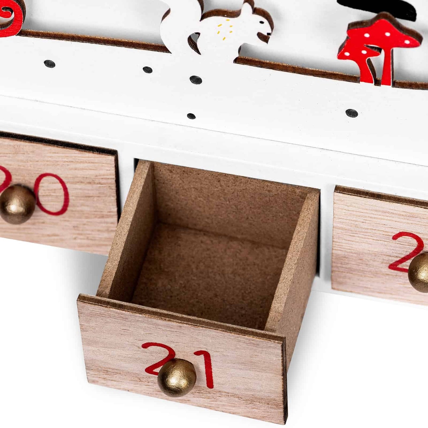 Spielwerk - Calendrier de l'Avent - LED - Père Noël - MDF