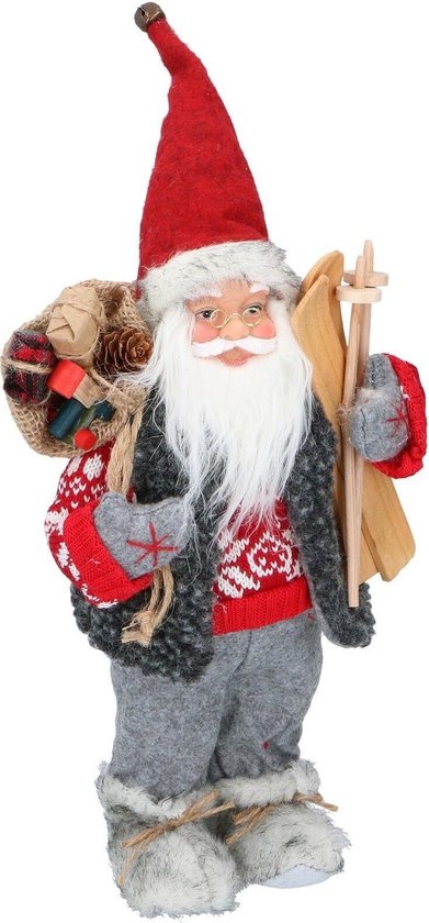 Cadeaux de Noël Poupée Père Noël - Figurine de Noël 30CM - avec tenue traditionnelle - Décorations de Noël
