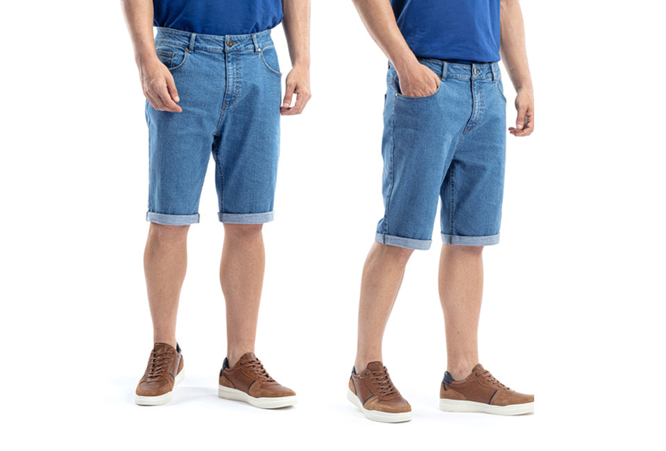 Milanoro - L - Short en jean - Homme - Bleu clair