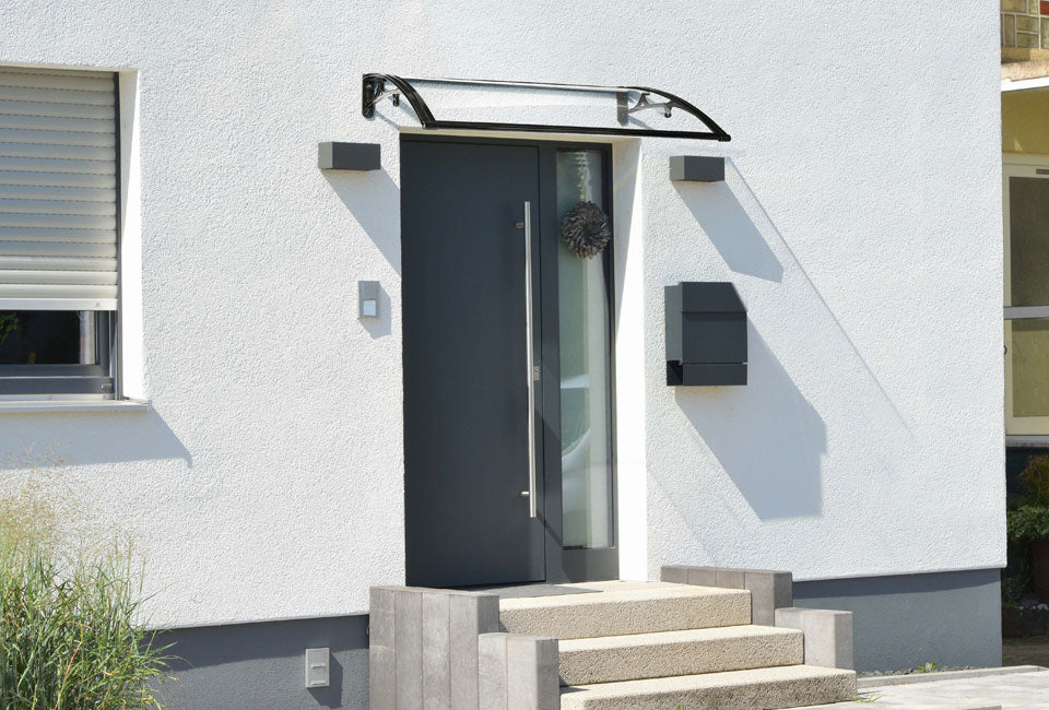 Auvent de porte Hortensus - Transparent - 100x60x23cm