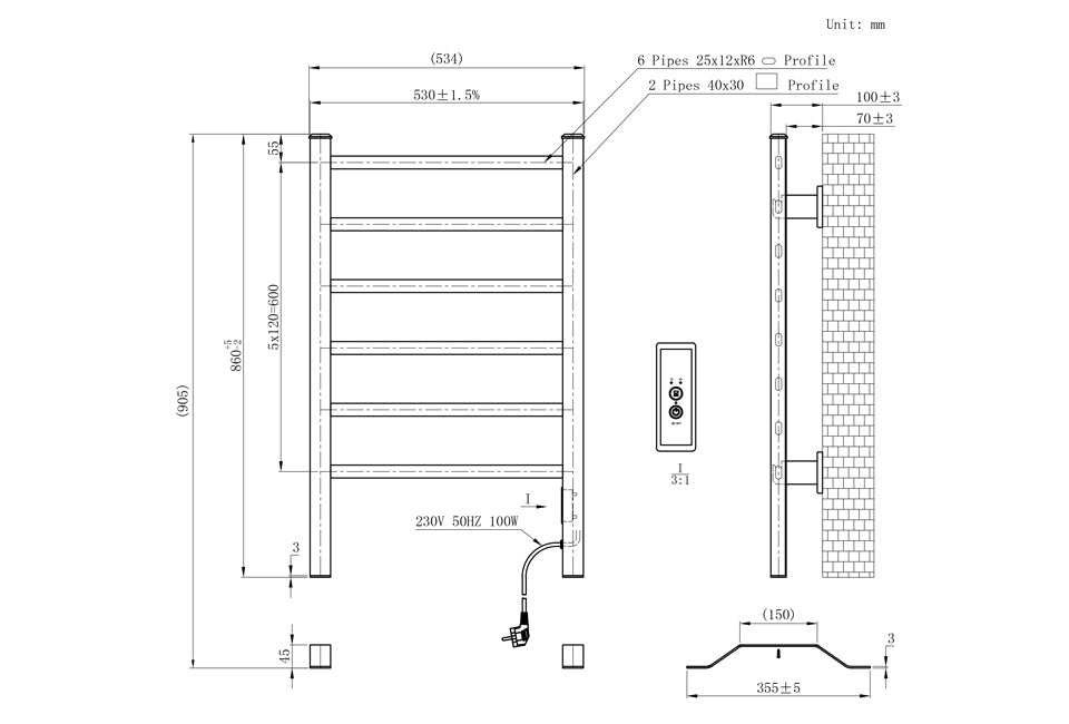 Radiateur sèche-serviettes vlectro blanc
