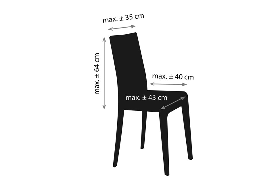 H&C housses de chaise élégantes - Lot de 2 - Gris clair