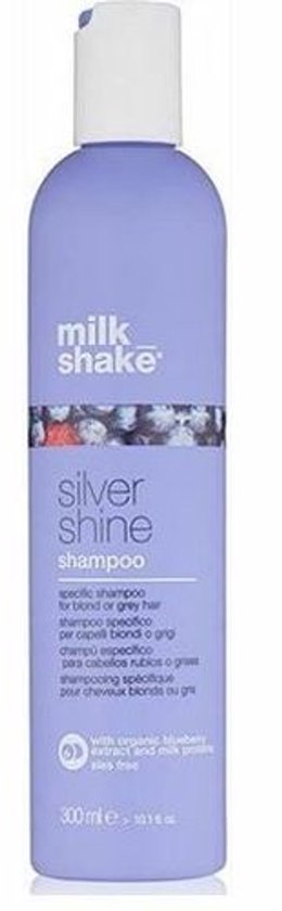 Shampoing Milkshake Silver Shine - Shampoing argenté pour cheveux blonds, gris et blancs - 300 ml