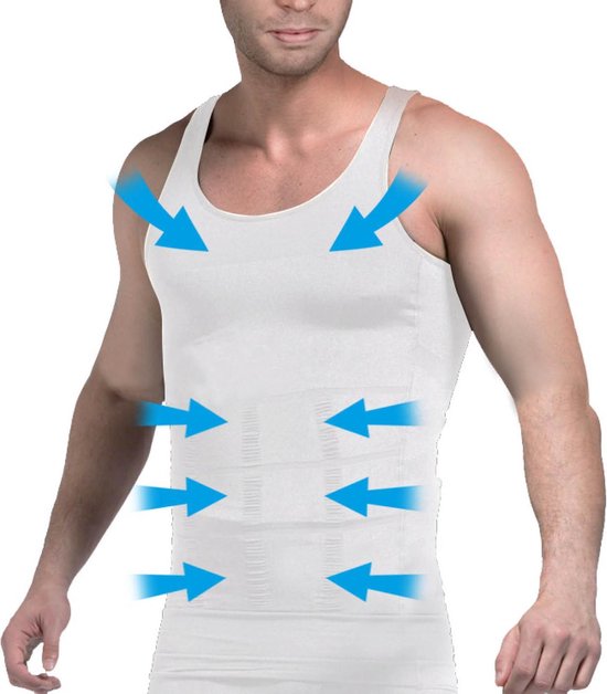 Maillot de corps amincissant - Homme, blanc - Taille XXL