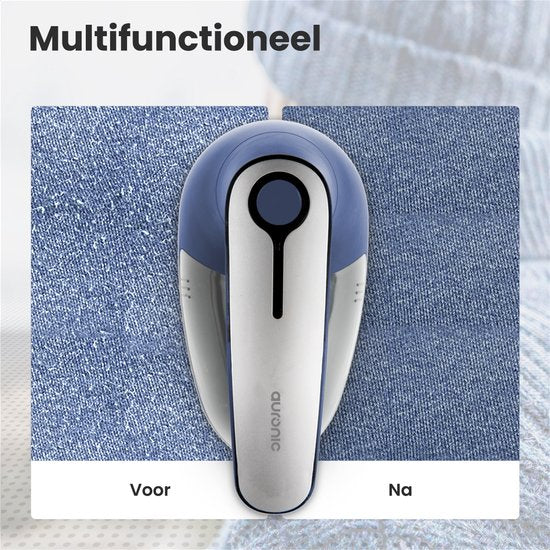 Rasoir à peluche sans fil - Auronic Electric Lint Remover - Autonomie 60 min - Tondeuse à charpie - Bleu