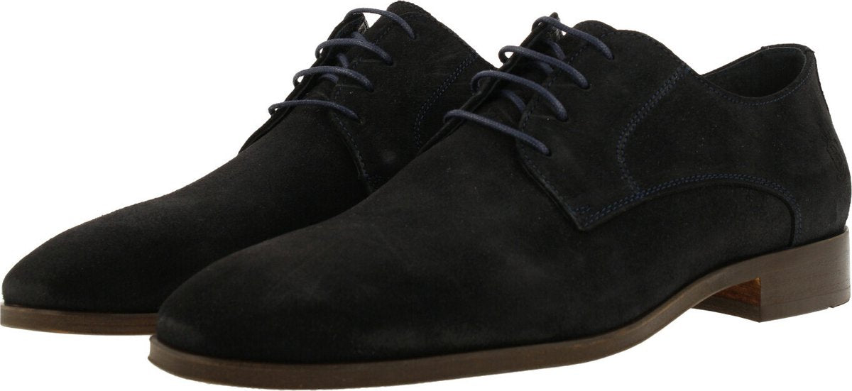 Chaussures à lacets B Amsterdam pour homme - Bleu foncé - Taille 43 - Daim