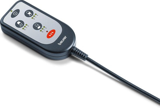 Beurer MG 155 Coussin de massage - Adapté à l'utilisation en voiture - . adaptateur voiture - 5 moteurs de vibration - Massage par vibration - Chauffage - 3 Zones - 2 Niveaux d'intensité