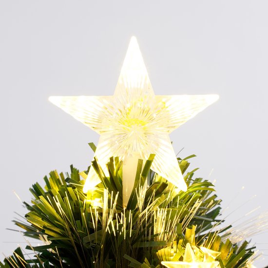 Sapin de Noël artificiel Mercury de Luca Lighting avec éclairage à fibre optique - H 45 x Ø 25 cm - Vert
