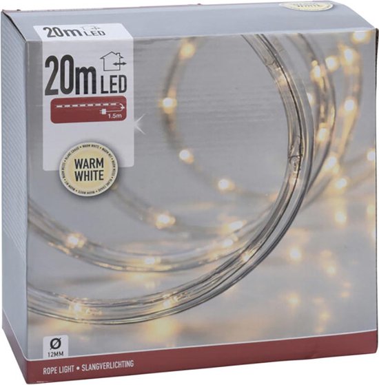 Serpent de lumière LED - 20 mètres - blanc chaud -480 LEDS-Indoor-Outdoor