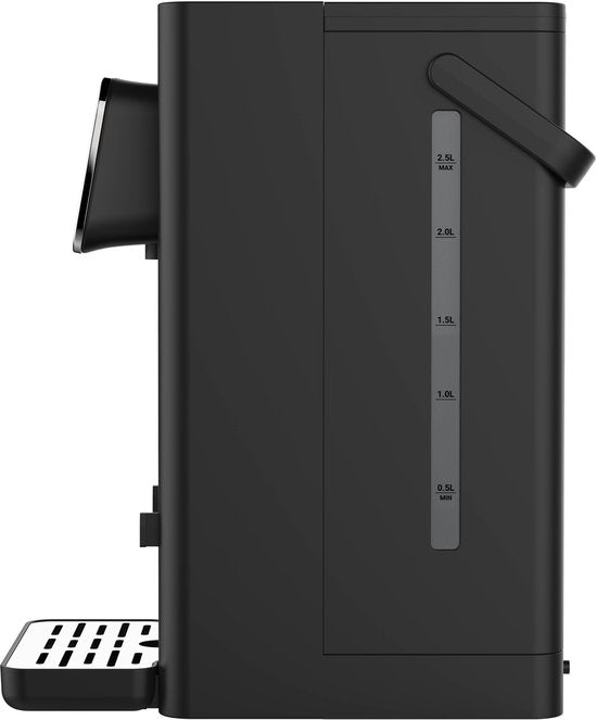Distribuateur d'eau chaude Tomado TWD2503B - Bouilloire instantanée - 2,5 litres - Écran numérique - Réglage de la température - Réservoir d'eau amovible - Filtre à eau inclus