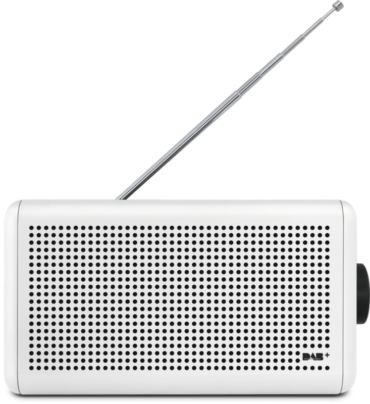 Nordmende Transita 210 Radio stéréo DAB+ et FM avec Bluetooth - Rechargeable et portable - Blanc - 24 x 13 x 6 cm