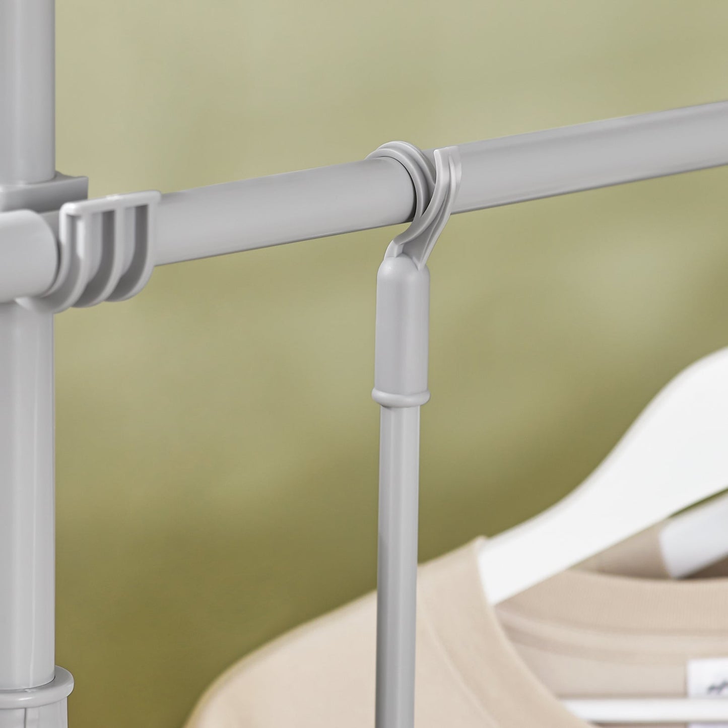 SoBuy Système de penderie télescopique - 2 tringles à vêtements - L (62-113) x H (200-285) cm