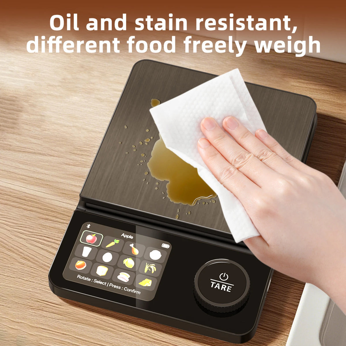 Balance alimentaire intelligente Unique 5 kg - Précision à 0,1 g près - Écran TFT de 2,8 pouces - Rechargeable