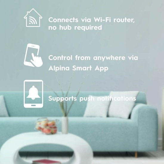 alpina Smart Home - Sirène intelligente - 90dB - 8 sons différents - Alarme pour l'intérieur