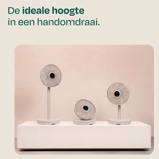 Ventilateur sans fil VONROC BREEZE – Silencieux (<44 dB) – 24 vitesses – léger et portable – 3 modes de ventilation : Naturel, Sommeil, Normal – Modulaire : ventilateur de table et ventilateur sur pied – Écran tactile haut de gamme – Télécommande incluse
