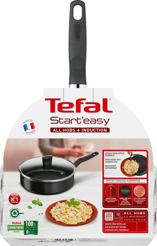 Poêle à frire – Tefal – 24 cm – Revêtement titane – Tous feux dont induction – Fabriquée en France