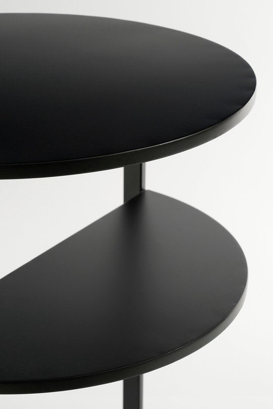 Mica Decorations Table d'appoint Noah - H58 x Ø45 cm - Métal - Noir