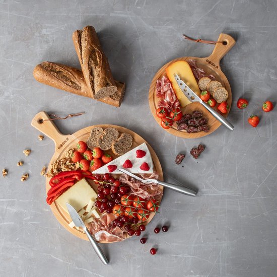 Boska Cheese Knife Set Copenhagen - Couteaux à fromage - Set de 3 - Couteaux à fromage - Lavable au lave-vaisselle - acier inoxydable
