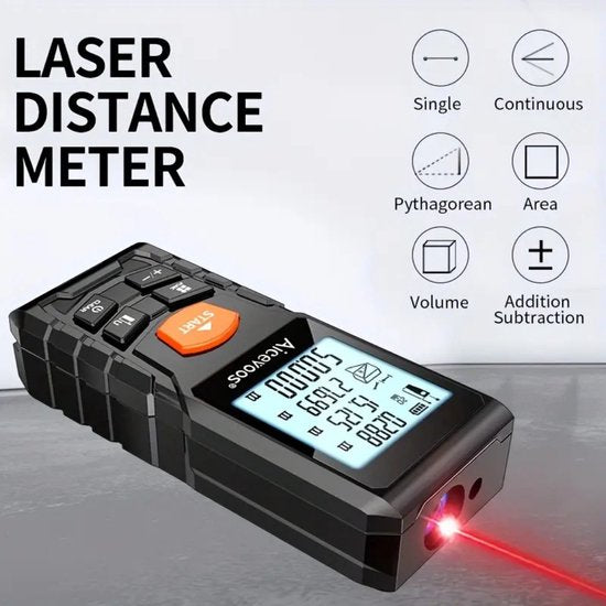 Télémètre laser Livano - Laser - Télémètre - Mesureur de distance - Télémètre - Mètre ruban numérique - Outil de précision - 70 mètres
