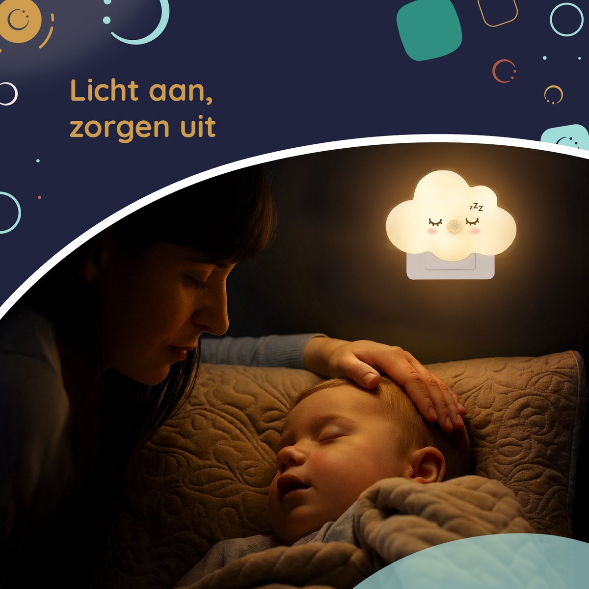 Numsy Lumo Baby Room Nightlight - Détecteur de mouvement - 4 modes de luminosité