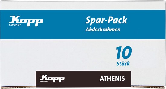 KOPP Cadre de finition Athenis, blanc brillant, simple, lot de 10 pièces