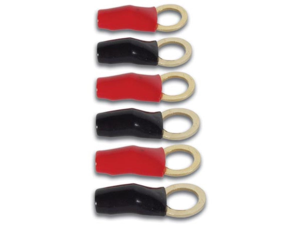 Velleman Cable Shoe Set For Car - 6 Pieces - Black/Red - 1 cm
