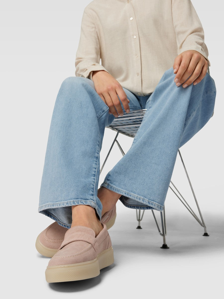 Bullboxer Penny Loafers Light Pink - With Shaft Bridge Stripe - Taille 42