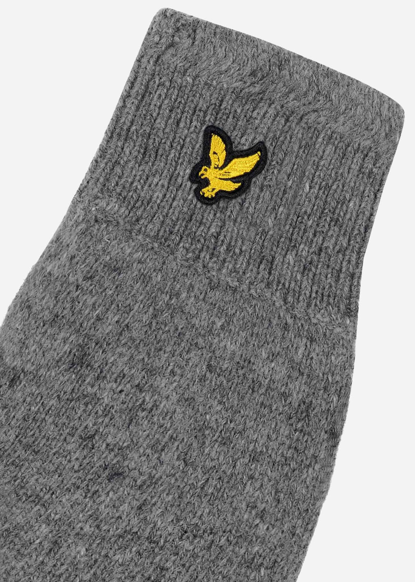 Gants Lyle & Scott Racked Rib - Gris marlé moyen