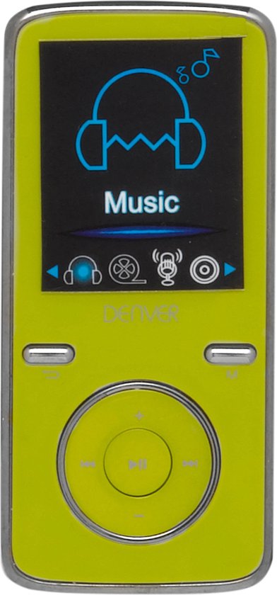Denver Lecteur MP3 avec écouteurs - Lecteur MP4 4GB - Micro SD - MPG4054NR - Vert