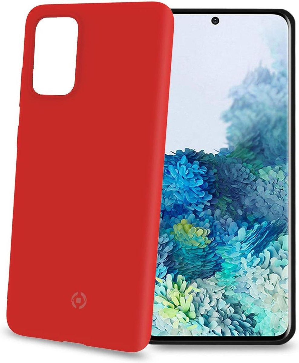 Etui Celly pour Samsung Galaxy S20 - Coque arrière en silicone - Rouge