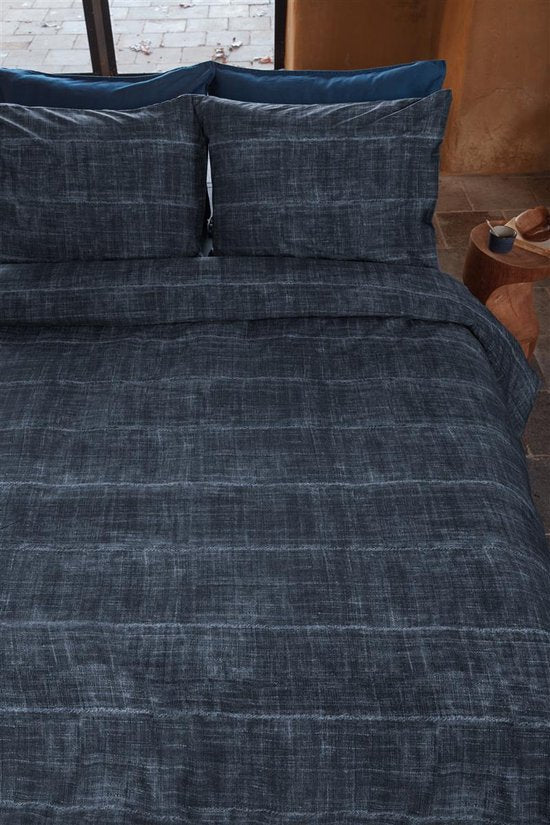 Vtwonen Vintage Indigo housse de couette - Lits-Jumeaux - 240x200/220 - Dark Blue