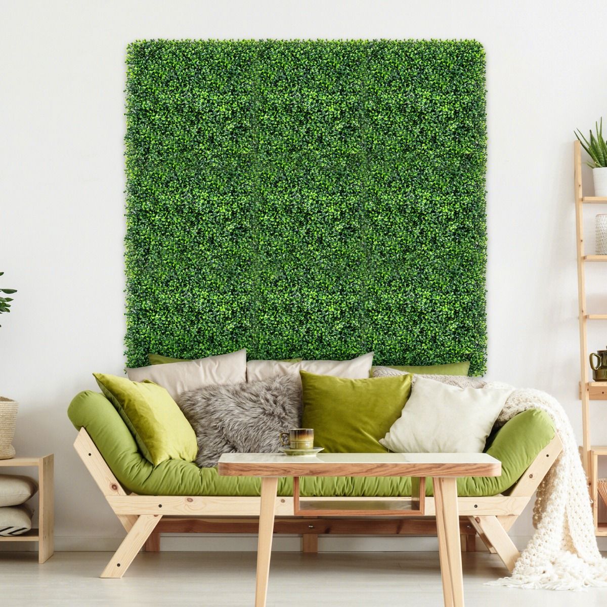 Coast Artificial Grass Wall Panels 12 pieces 50 x 50 cm Green - Imitation Gardenia Topiary pour l'intimité et la décoration