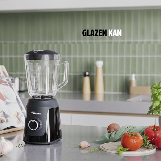Mixeur Tristar 350 W - BL-4482 - 1 L - Mixeur à smoothies et broyeur à glace - Noir