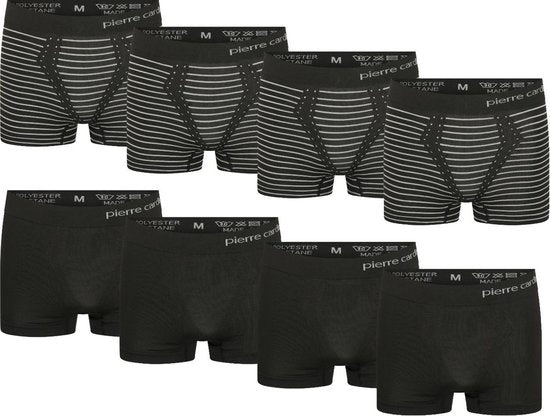 Pierre Cardin - Caleçons 8-pack sans couture pour hommes - Noir - Taille M