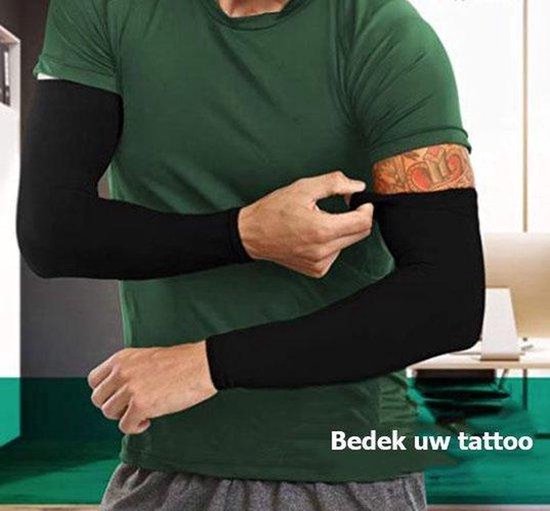 TravelHawk Arm Sleeve - Manchette - Protège-bras - Protège-bras Cyclisme - Protection solaire - 2 pièces - Noir - Taille XL
