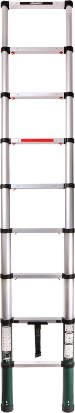 VONROC Professional Échelle télescopique - 2.6m - avec fermeture souple - Sûre et solide