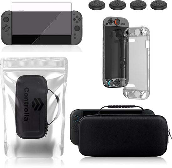 Controlla - Étui adapté à la Nintendo Switch 2 - Étui adapté à la Nintendo Switch 2 - Comprend un protecteur d'écran - Étui de protection - Poignées de pouce