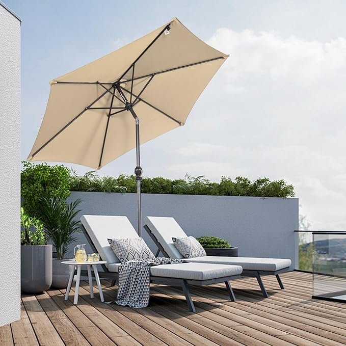 Angel Living Parasol Ø250 cm - Inclinable - Beige