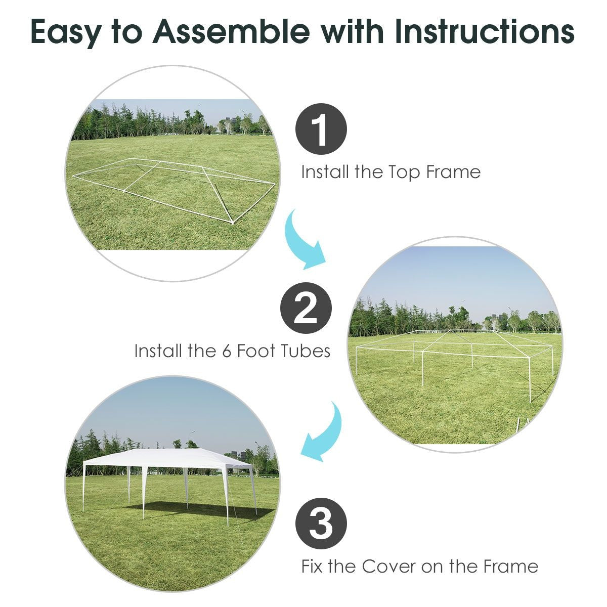 Coast Party Tent Pavilion Waterproof - 3m x 6m - White