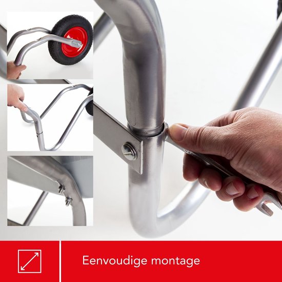 Brouette Toolland, 85 litres, kit, idéal pour le transport de matériaux divers, robuste et antirouille, montage facile, acier galvanisé, roue pneumatique, 12 kg