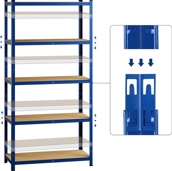 Rack de stockage en métal jusqu'à 875kg bleu