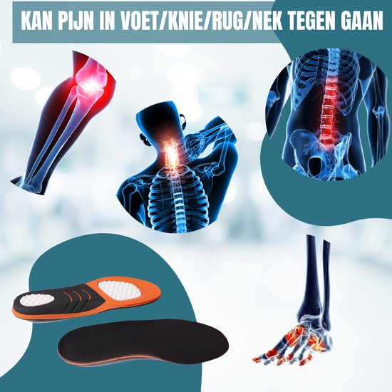 Semelles Sandside Homme et Femme - Semelles orthopédiques pied plat - Semelles de chaussures - Taille 43-44